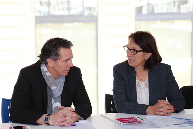 Maxime Tissot, directeur général de l'Office de tourisme et des Congrès et Dominique Vlasto, adjointe au maire déléguée au tourisme et aux congrès. (PHOTO PHILIPPE MAILLÉ)