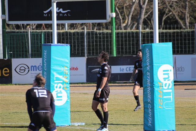 Les coéquipiers du capitaine Philip Christophers (n°12) peuvent être abattus : après quatre saisons en Pro D2, le PARC jouera la saison prochaine en Fédérale 1. (Photo Philippe MAILLÉ)