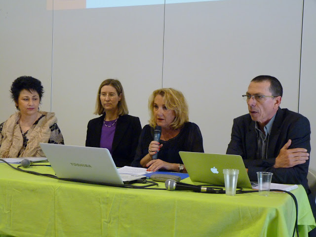 Lydia Gorenne, Dominique Debrand, Josette Sportiello et Jean-Jacques Nilles ont apporté un éclairage sur les avancées de la bientraitance pour nos aînés (Photo P.M.-C.)