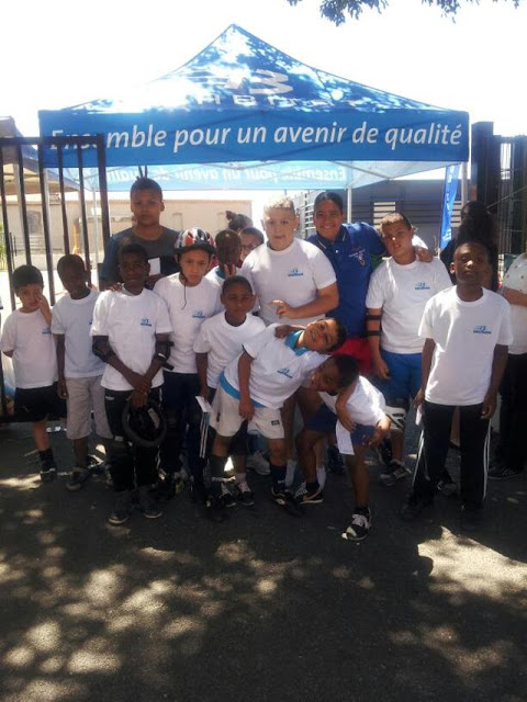 200 participants, âgés de 6 à 14 ans, ont goûté au cocktail gagnant football et vélo ce samedi à Campagne-Lévêque.