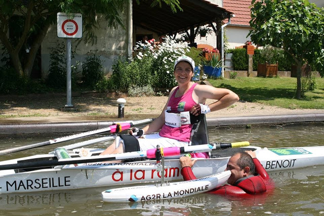 Nathalie Benoit durant sa traversée (PHOTO D.R.)