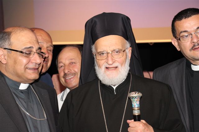 Le Patriarche grec melkite catholique d'Antioche, Grégoire III Laham et de l'Orient était ce lundi à l'Institut catholique de la Méditerranée pour une rencontre sur "l’Église entre Orient et Occident" (PHOTO PHILIPPE MAILLÉ)