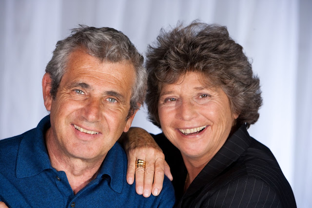 Michel Boujenah, directeur artistique du Festival de Ramatuelle et la présidente Jacqueline Franjou (PHOTO MICHELINE PELLETIER)