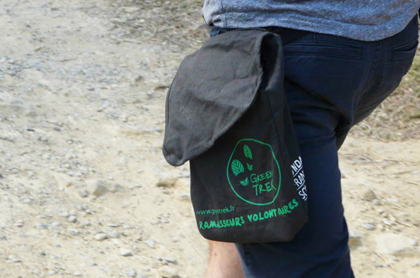 Le sac éco-conçu (coton bio) distribué gratuitement par l'association Green Trek (Photo D.R.)