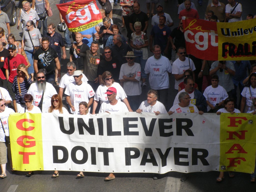 Trois ans déjà les salariés de Fralib du site de Gémenos sont mobilisés comme le mardi 10 septembre dernier à Marseille contre le projet de réformes des retraites. (Photo S.P.)