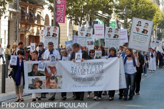 Manifestation en soutien aux otages d’Arlit ce 21 septembre à Marseille