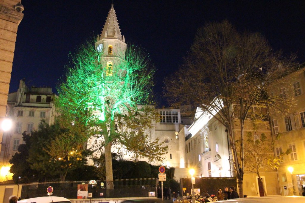 l’Eglise des Accoules mise en lumière au Panier (Photo Philippe Maillé)