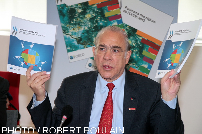 Angel Gurria, le secrétaire général de l'OCDE présente à Marseille deux rapports : le panorama des régions et Investir ensemble-Vers une gouvernance multi-niveaux plus efficace