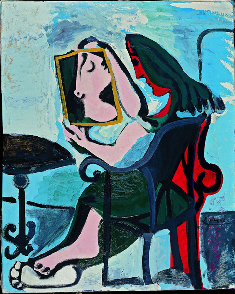 "Femme au miroir" Picasso