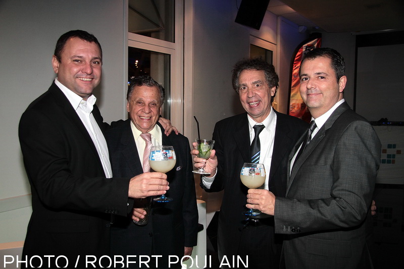 François-Xavier Diaz, DG de la société Paul Ricard, Michel Montana, président du Mondial La Marseillaise à pétanque, Maurice Di Nocera, conseiller municipal de Marseille ont été accueillis par Stéphane Juste, directeur régional de Pernod