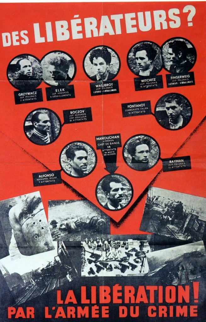 L'Affiche rouge est une affiche de propagande placardée en France dans le contexte de la condamnation à mort de 23 membres des Francs-tireurs et partisans, suivie de leur exécution, le 21 février 1944.