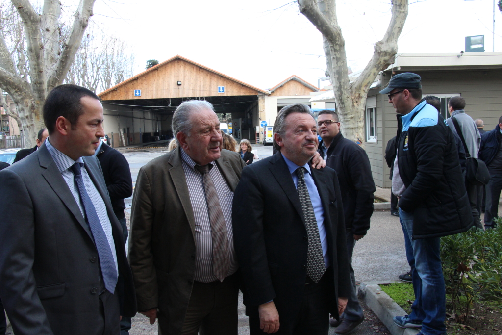 Paul Sillou, directeur de la RDT13, son président André Guinde et Jean-noël guérini, président du Conseil général 13 (Photo Philippe Maillé)