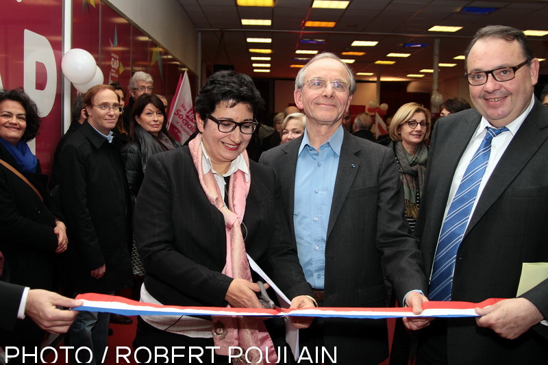 Annie Levy-Mozziconacci et Patrick Mennucci lors de l'inauguration du local de campagne des 6/8