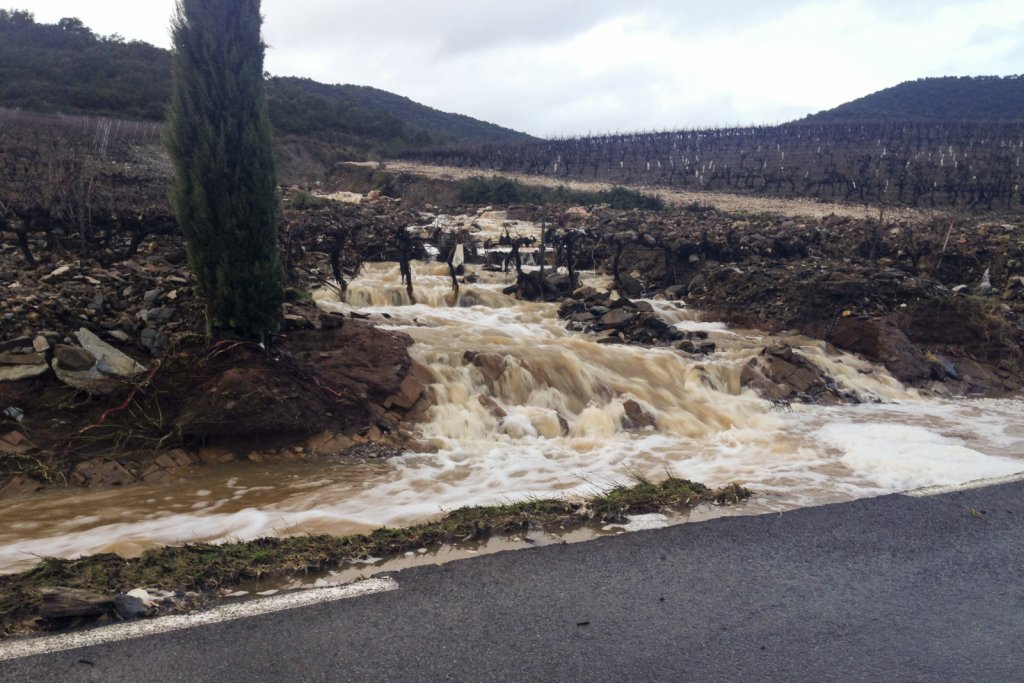 Crues dans le Var à la fin janvier (Photo BMPM – QM Julien Figuière)