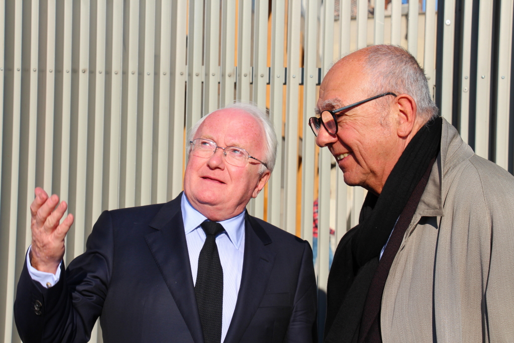 Michel Vauzelle, président d'Euromed et Yves Lion, architecte urbaniste, concepteur de la Zac Cité de la Méditerranée (Photo Philippe Maillé)