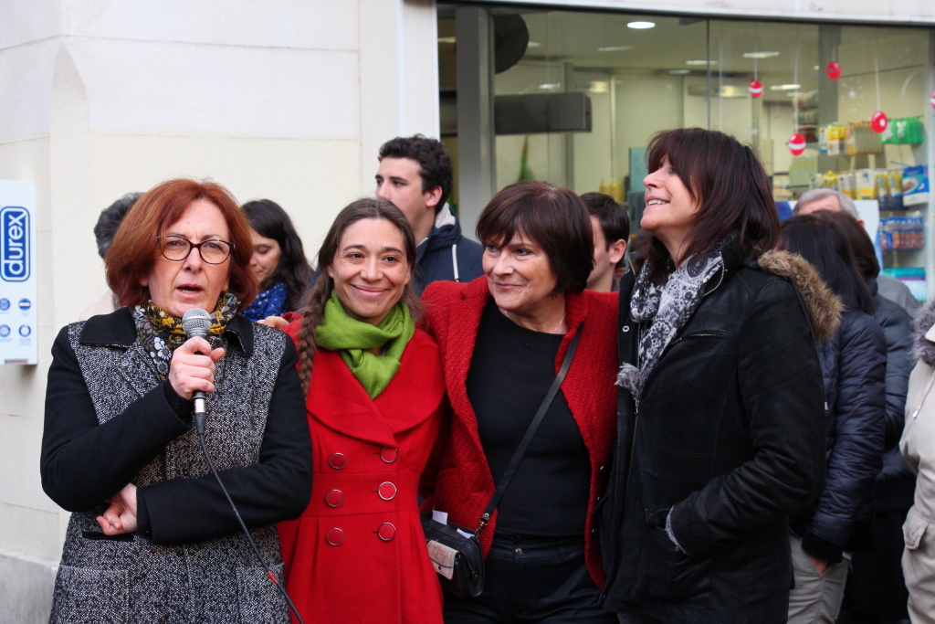 Marie-Arlette Carlotti, PS-EELV, Isabelle Pasquet, Front de Gauche, Michèle Rubirola et une représentante EELV (Photo Philippe Maillé)