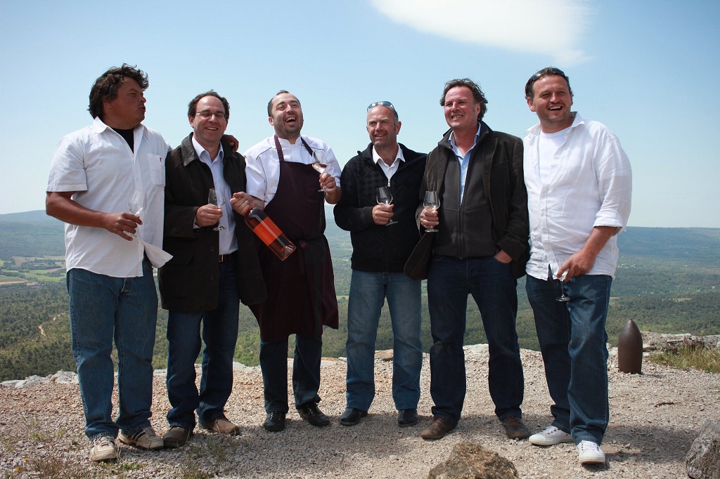 De gauche à droite, Pierre Michelland, Philippe Bru, Olivier Scola, Christian Valensisi, Peter Fischer et Sylvain Manson au sommet de La Vautubière (Photo D.R.)