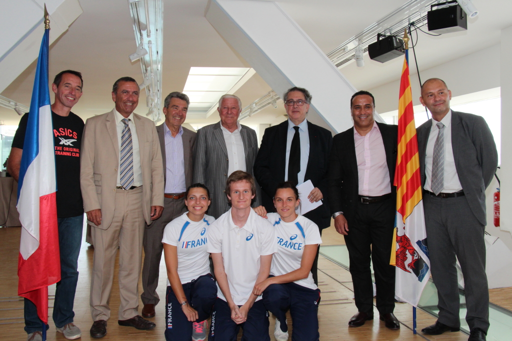 Présentation à la Villa méditerranée ce vendredi de la 1ère édition des Championats méditerranéens d'athlétisme des moins de 23 ans (Photo Philippe Maillé)