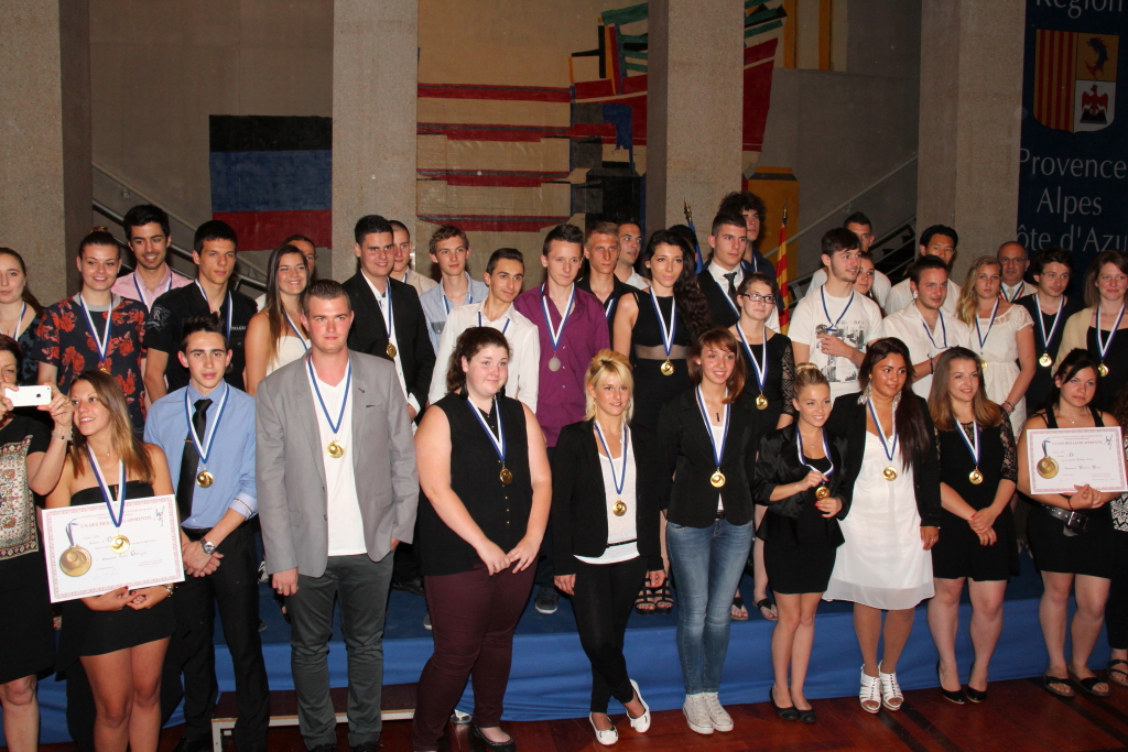 Les lauréats du concours "Un des Meilleurs Apprentis de France" ont reçu leur médaille à l'Hôtel de Région (Photo Philippe Maillé)