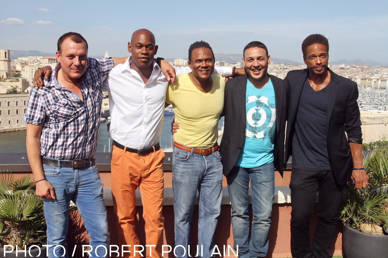 Tom Sizemore - Bokeem Woodbine - Malik Barnhardt - Kadre Ayd - Gary Dourdan sur la terrasse du Sofitel Vieux-Port à Marseille