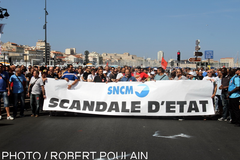 Les salariés de la SNCM ont manifesté ce jeudi matin