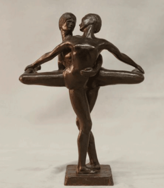 « Paradis Perdu » bronze 1969, R.Noureev et M.Fonteyn sculpture de Ghiorgo Zafiropulo (Photo D.R.)