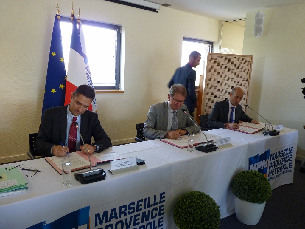 Un contrat d’agglomération de 185,6 M€ signé pour l’amélioration du système d’assainissement et la qualité du milieu aquatique entre l'Etat, MPM et l'Agence de l'eau (Photo P.M.-C.)