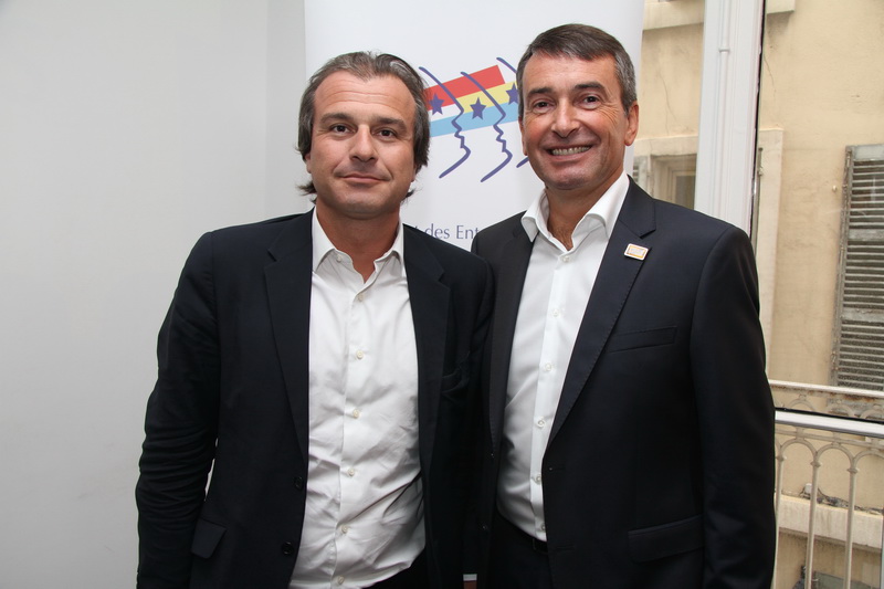 Jean-Luc Monteil, président du Medef Paca et Jean-Luc Chauvin, président de l'UPE13 ont présenté le projet patronal pour relancer la dynamique de création d'emplois en France et en Paca (Photo Robert Poulain)