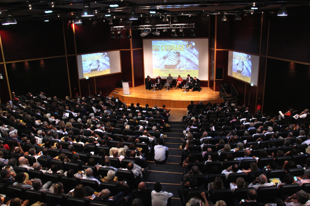 Le Grand débat du Forum des entrepreneurs placé sous le thème du "Courage!" (Photo Philippe Maillé)