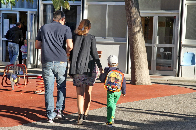 La rentrée scolaire à l'école primaire Amédée autran à Marseille (7e) (Photo Robert Poulain)