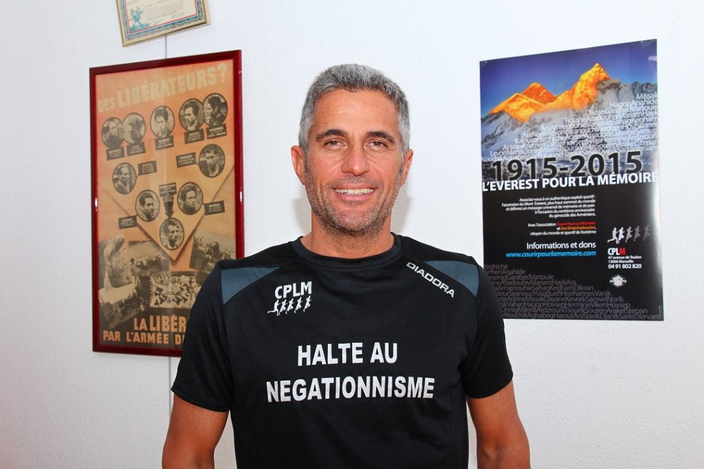 Ara Khatchadourian va escalader l'Himalaya afin de délivrer un message de mémoire, de justice et de paix du plus haut point de la planète (Photo Philippe Maillé)