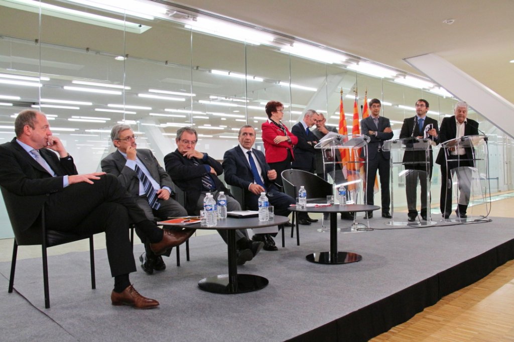 De nombreux acteurs du sport sont intervenus à la Villa méditerranée pour rendre compte du travail réalisé tout au long de l'année dans le cadre de la la Conférence régionale du Sport (Photo Philippe Maillé)