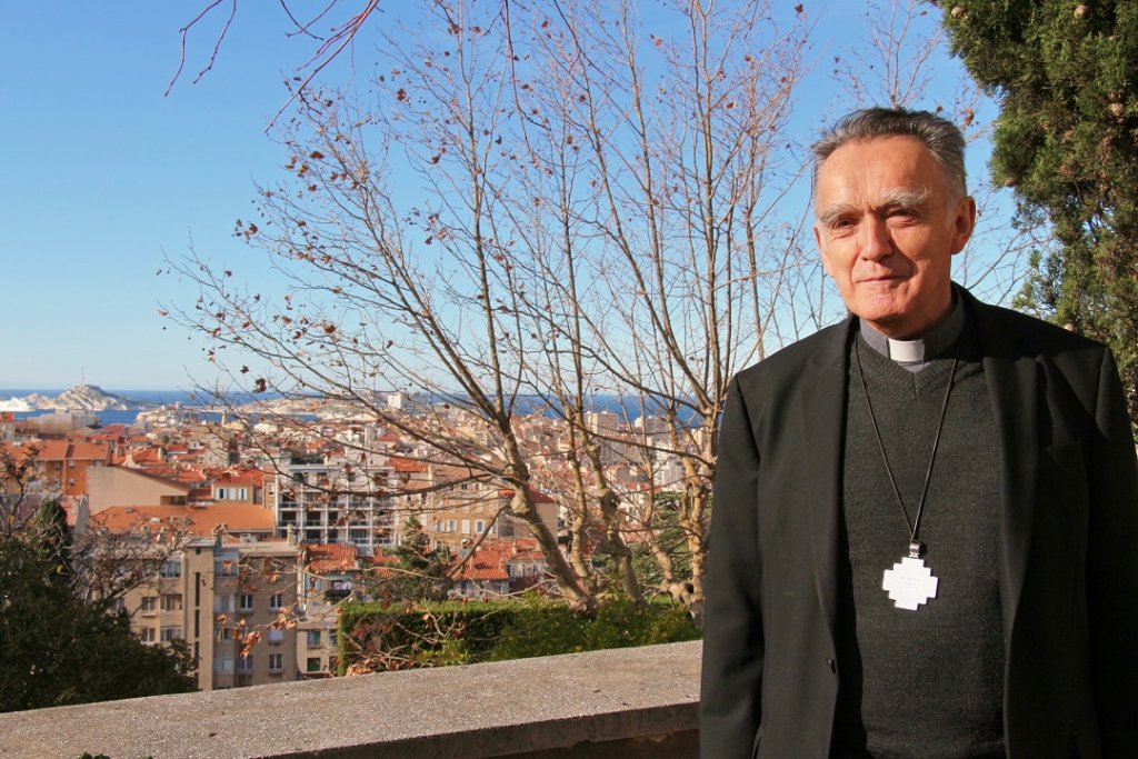 Monseigneur pontier, Archevêque de Marseille et président de la Conférence des évêques de France (Photo Philippe Maillé)