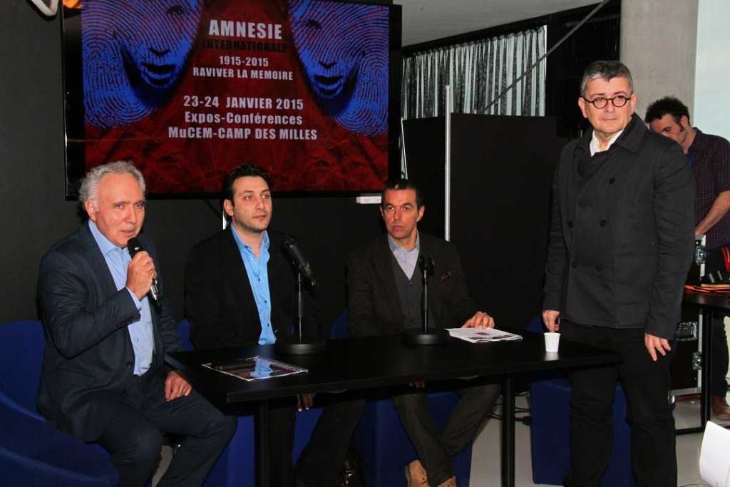 Alain Chouraqui, Julien Harounian, Pascal Chamassian, Jean-François Chougnet ont présenté la 7e édition d'Amnésie internationale (Photo Philippe Maillé)