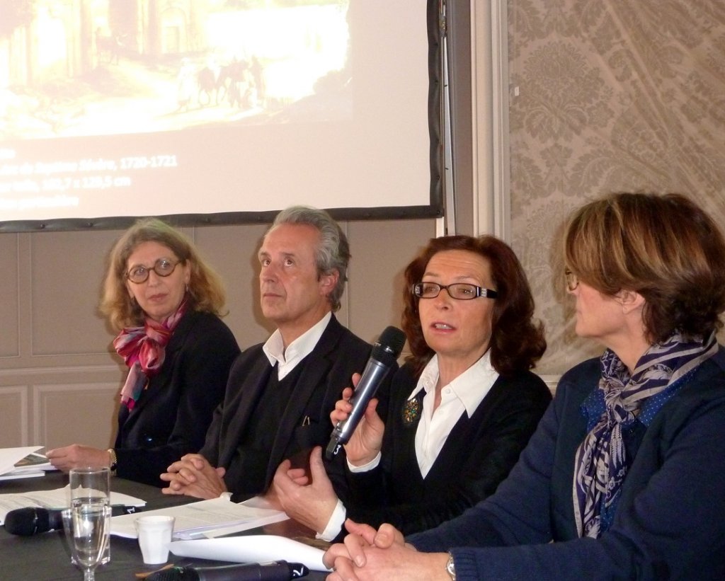 Conférence de presse à l’Hôtel de Caumont pour Sophie Aurand-Hovanessian, Bruno Monnier, Bozena Anna Kowalczyk et Mireille Pellen (Photo M.E.)