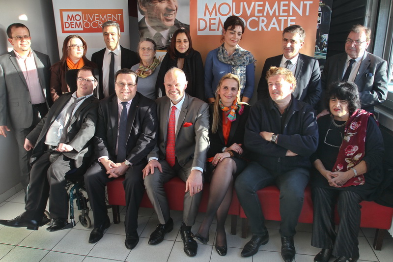 Le Mouvement Démocrate présente ses candidats aux élections départementales des Bouches-du-Rhône (Photo Robert Poulain)