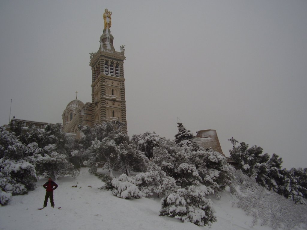 Marseille sous le neige en 2009 (Photo Philippe Maillé)