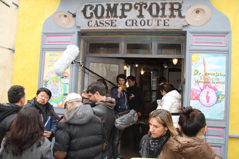 Tournage au mois de janvier à Marseille de la série chinoise, "Family on the go" (Photo Robert Poulain)