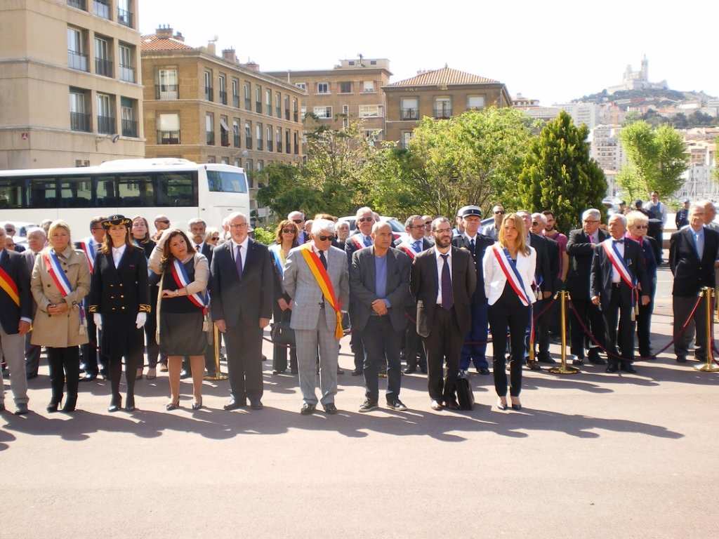 Place Daviel commémoration pour la Journée nationale du souvenir des victimes et des héros de la déportation - 70e anniversaire de la libération des camps (Photo Destimed))