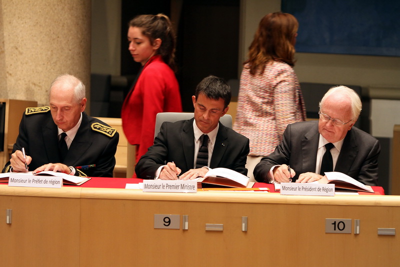 Signature du Contrat de plan Etat-Région 2015-2020 (Photo Robert Poulain)