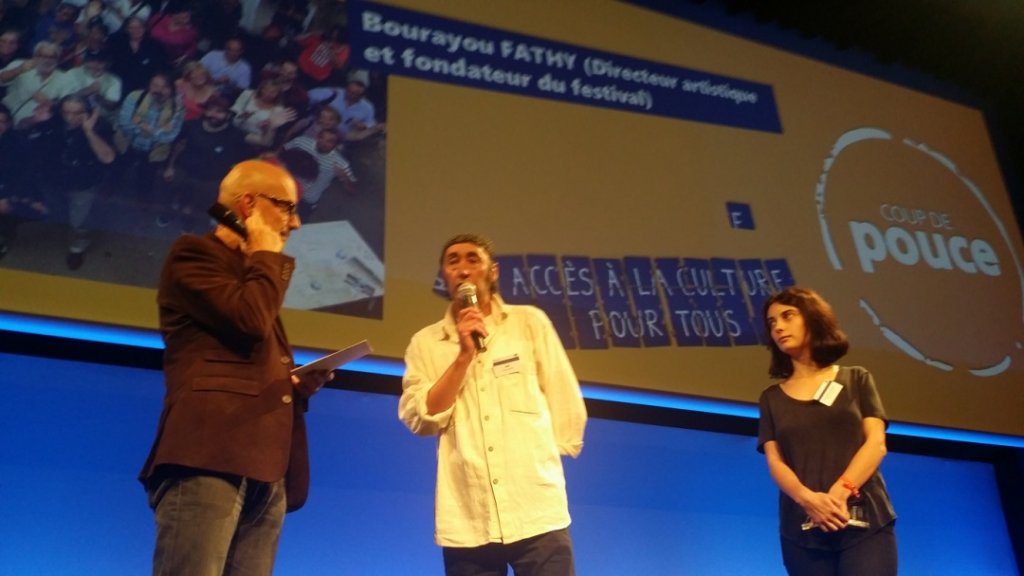 Fathy Bourayou fondateur du FIDEP récompensé dans la catégorie "l'accès à la culture pour tous" des Trophées des associations (Photo J.N.)