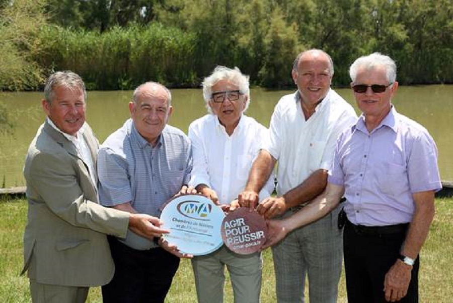 Le CMAR Paca: André Bendano entouré de Jean-Pierre Gaulard, Simon Caparros, Jacques Montano et Thierry Aubert (Photo D.R.)