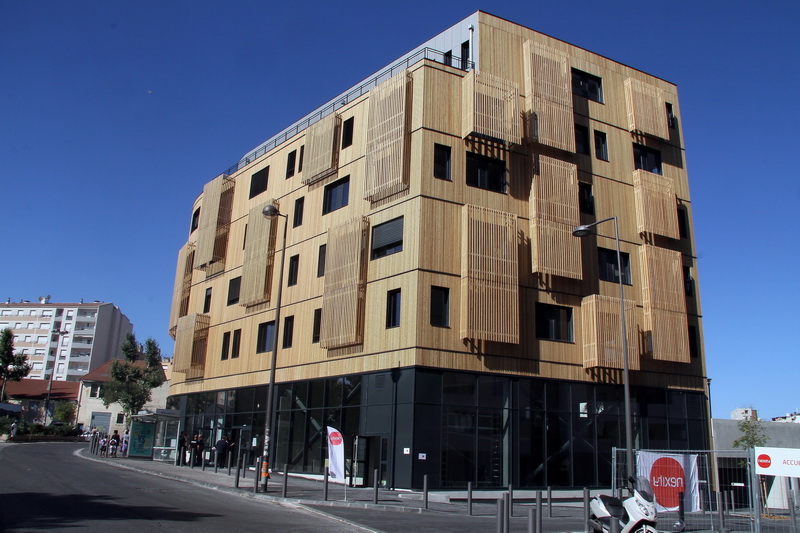 Ywood le plus haut immeuble de bureaux en bois de France (Photo Robert Poulain)