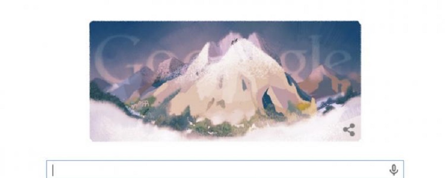 Google Doodle fête l'anniversaire de la première ascension du Mont Blanc Capture d'écran/ Google