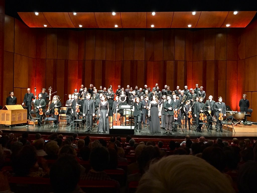 Un beau succès, vendredi soir, pour Laurence Equilbey, Insula orchestra, accentus et un intéressant quatuor de solistes (Photo M.E.)