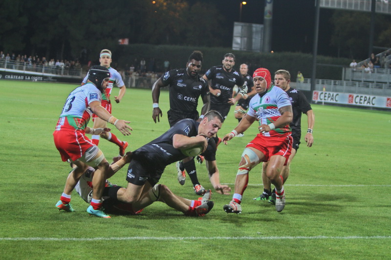 L'essai de Marrou 69’ pour Provence Rugby (Photo Robert Poulain)