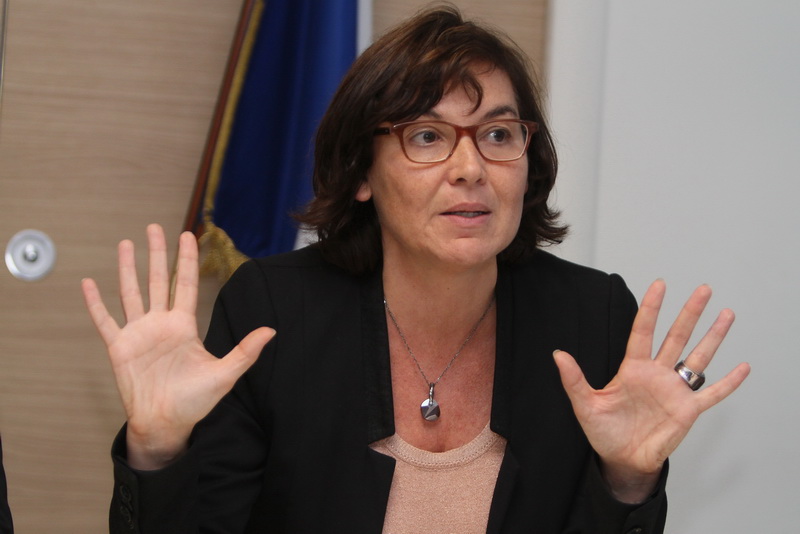 Annick Girardin, secrétaire d’État chargée du Développement et de la Francophonie était ce jeudi à Marseille (Photo Robert Poulain)