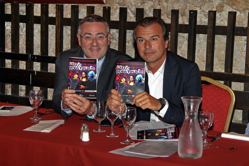 Thomas Froehlicher, le directeur général de Kedge Business School et Jean-Luc Chauvin, président de l'UPE 13 ont présenté le 15e Forum des entrepreneurs (Photo Robert Poulain)