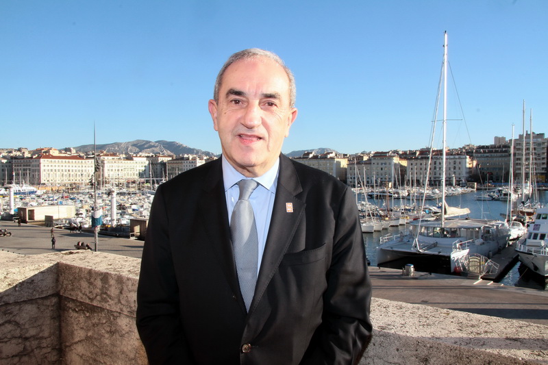 Jean Gachassin, le président de la Fédération française de tennis (FFT) était à Marseille dans le cadre des rencontres du premier tour de la Fed Cup qui doivent se tenir les 6 et 7 février 2016 (Photo Robert Poulain)