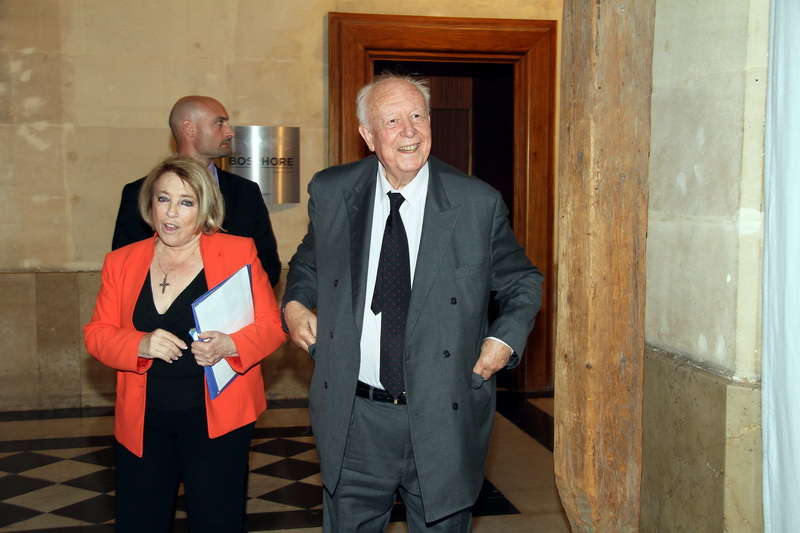 Le maire d'Aix-en-Provence Maryse Joissains (LR) et le maire de Marseille, Jean-Claude Gaudin (LR) en pleine guerre fratricide (Photo Robert Poulain)